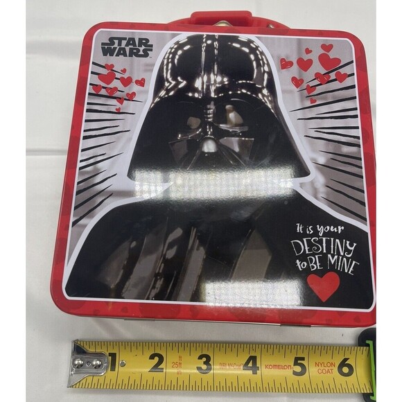 Star Wars Darth Vadar Valentines Day Tin Small Lunch Box by Tin Box Co. - Picture 9 of 10